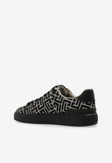 Balmain B-Court Jacquard Sneakers Black DM1VI288 TJCM-EDK
