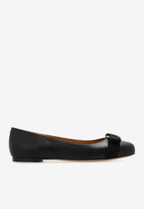 Ferragamo Varina Leather Ballet Flats Black 01I744 VARINA SOFT 775746-NERO
