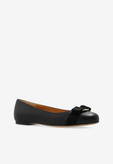 Ferragamo Varina Leather Ballet Flats Black 01I744 VARINA SOFT 775746-NERO