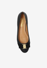 Ferragamo Varina Leather Ballet Flats Black 01I744 VARINA SOFT 775746-NERO