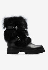 Gianvito Rossi Maverick Faux Fur Ankle Boots Black G72984 20GOM-CF1NENE