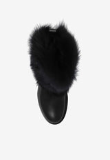 Gianvito Rossi Maverick Faux Fur Ankle Boots Black G72984 20GOM-CF1NENE