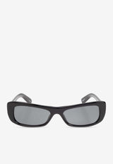 Jacquemus Rectangular Logo Sunglasses Gray JAC55 0-C1SUN