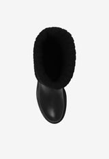 Gianvito Rossi Thurso Leather Mid-Calf Boots Black G80118 20GOM-CKHNENE