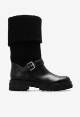 Gianvito Rossi Thurso Leather Mid-Calf Boots Black G80118 20GOM-CKHNENE