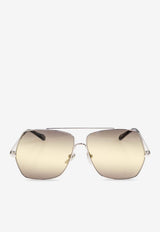 Chloé Aly Aviator Sunglasses Yellow CH0278S 0-004