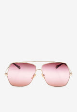 Chloé Aly Aviator Sunglasses Pink CH0278S 0-003