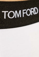 Tom Ford Logo Jacquard Briefs - Set of 2 White T4XC11410 0-100