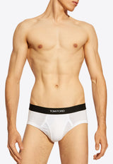 Tom Ford Logo Jacquard Briefs - Set of 2 White T4XC11410 0-100