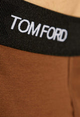 Tom Ford Logo Waistband Boxers Brown T4LC31040 0-216