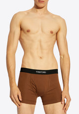 Tom Ford Logo Waistband Boxers Brown T4LC31040 0-216