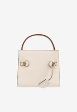 Tory Burch Lee Radziwill Leather Shoulder Bag Cream 158641 0-122