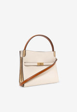 Tory Burch Lee Radziwill Leather Shoulder Bag Cream 158641 0-122