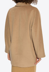 Max Mara Rebus Double-Breasted Wool Coat Beige REBUS 2421086011-001