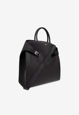 Ferragamo Hug Calfskin Tote Bag Black 241666 HUG 777378-NERO