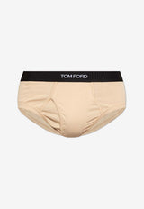 Tom Ford Logo Waistband Briefs Beige T4LC11040 0-272