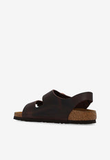 Birkenstock Milano Buckle Leather Sandals Brown 34873 0-HABANA