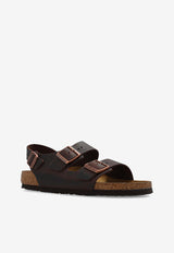 Birkenstock Milano Buckle Leather Sandals Brown 34873 0-HABANA