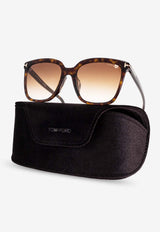 Tom Ford Square-Shape Sunglasses with Logo Brown FT0958-D 0-5552F