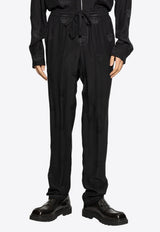 Dolce & Gabbana Silk Tailored Pants Black GVCRAT FJ1FM-N0000