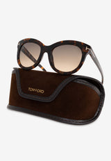 Tom Ford Odette Butterfly Sunglasses Gray FT1189 0-5352F