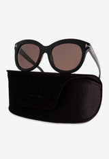 Tom Ford Odette Butterfly Sunglasses Brown FT1189 0-5301E