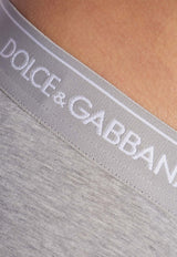 Dolce & Gabbana Logo Waistband Briefs - Set of 2 Gray M9C05J ONN95-S8290