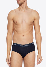 Dolce & Gabbana Logo Waistband Briefs - Set of 2 Navy M9C05J ONN95-B9680