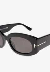 Tom Ford Cielle Oval Sunglasses Gray FT1187 0-5201A