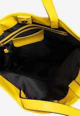 Moschino X Smiley Leather Tote Bag Yellow 2422 A7305 8002-1027