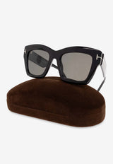 Tom Ford Luna Square Sunglasses Gray FT1191 0-5201D
