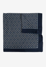 Dolce & Gabbana Printed Silk Scarf Navy GQ368E G0WU2-X0800