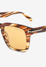 Tom Ford Dax Square Sunglasses Brown FT0751 0-5053E