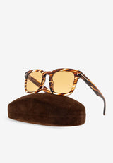 Tom Ford Dax Square Sunglasses Brown FT0751 0-5053E