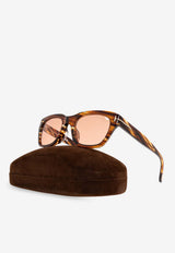 Tom Ford Snowdon Square Sunglasses Brown FT0237-F 0-5153E