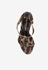 Dolce & Gabbana Keira 105 Leopard Print Platform Sandals Brown CR1814 A6N02-HY13M