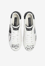Dolce & Gabbana Portofino Crown Leather Sneakers White CS1760 A9AG1-89697
