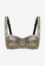 Dolce & Gabbana Sequin-Embellished Padded Bra Gold O1B36T ON05C-S0997