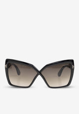 Tom Ford Fiore Butterfly Sunglasses Gray FT1195 0-6301B