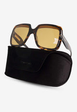 Tom Ford Aurora Oversized Square Sunglasses Brown FT1194 0-5552E
