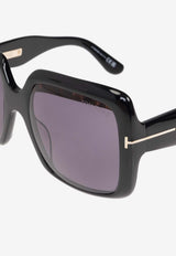 Tom Ford Aurora Oversized Square Sunglasses Gray FT1194 0-5501A