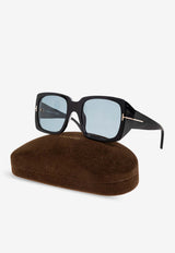 Tom Ford Ryder Square Sunglasses Blue FT1035 0-5101V