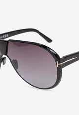 Tom Ford Vincenzo Aviator Sunglasses Gray FT1072 0-6401B