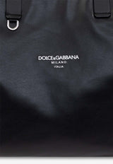 Dolce & Gabbana Medium Adamo Calf Leather Tote Bag Black BM2375 A6E48-80999