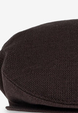 Dolce & Gabbana Linen Flat Beret Brown GH587A GJ061-M1348