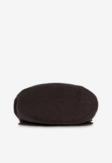 Dolce & Gabbana Linen Flat Beret Brown GH587A GJ061-M1348