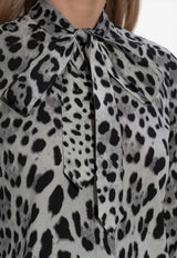 Dolce & Gabbana Leopard Print Silk Shirt Multicolor F5T19T FSADD-HI13N