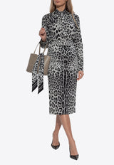 Dolce & Gabbana Leopard Print Silk Shirt Multicolor F5T19T FSADD-HI13N