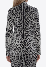 Dolce & Gabbana Leopard Print Silk Shirt Multicolor F5T19T FSADD-HI13N