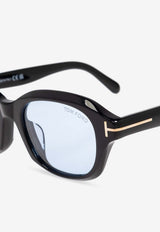 Tom Ford Logo Square Sunglasses Blue FT1147-D 0-5101V